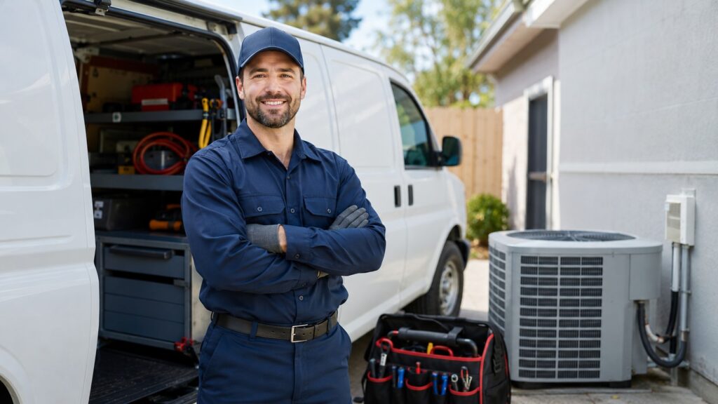 How Much Does SEO Cost for a Small Business? HVAC technician at residential service job